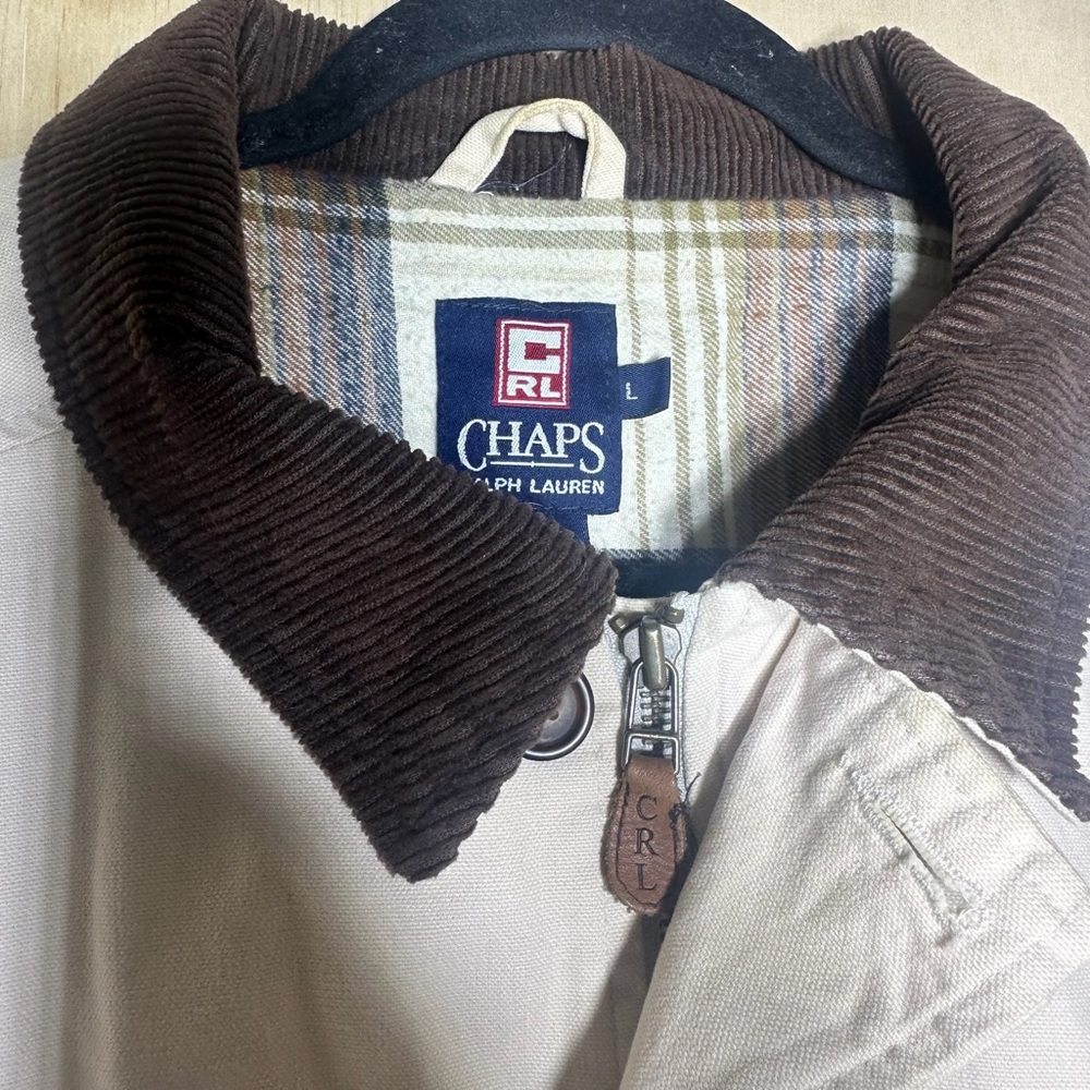 Ralph Lauren Chaps Barn Coat Beige Size Large - Picture 4 of 13